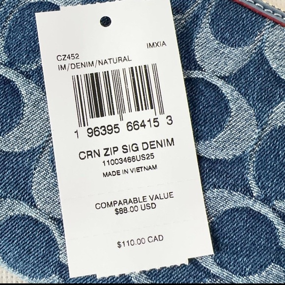 Coach Denim Key & Card Holder - Picture 5 of 6